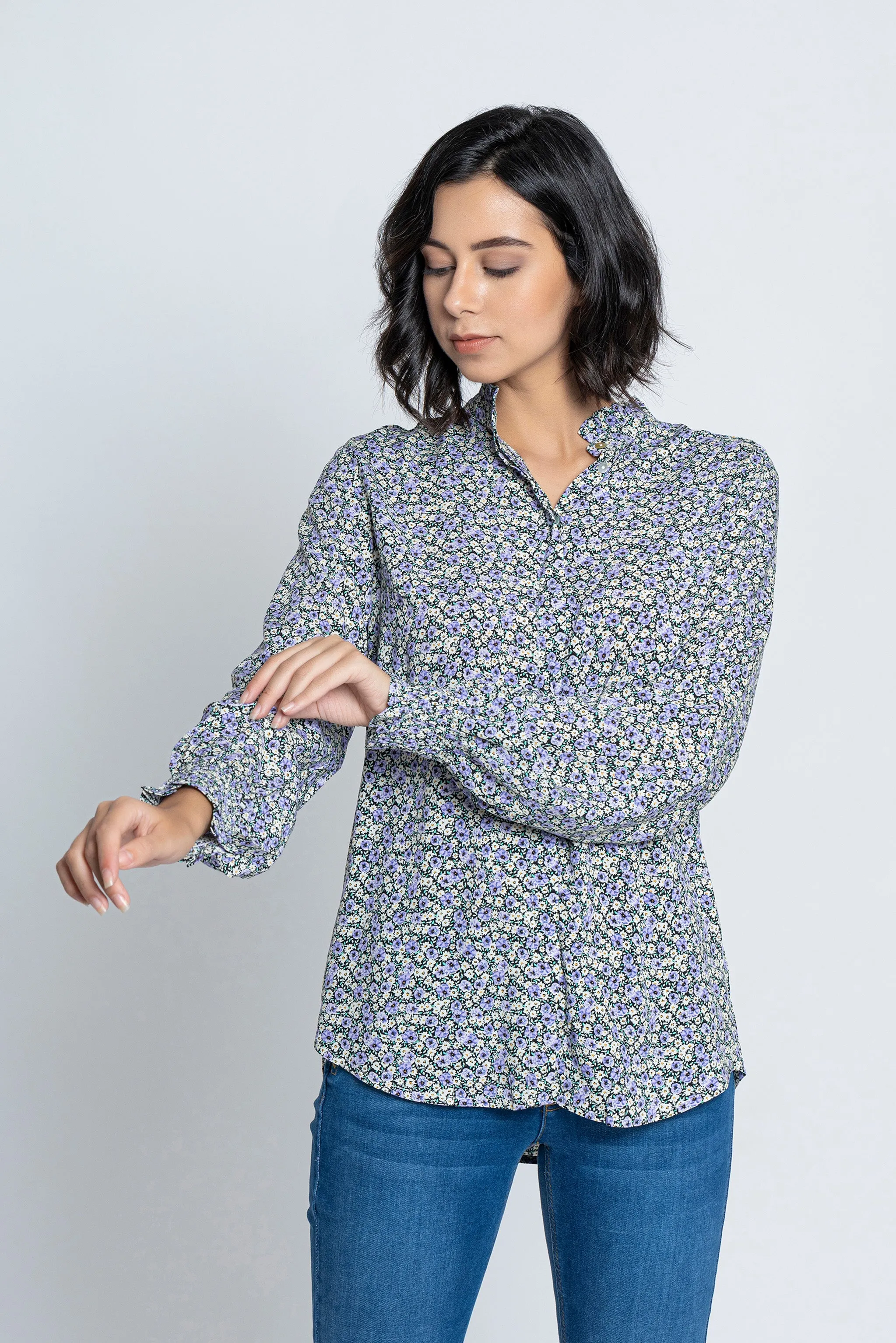 Printed Full Sleeves Blouse