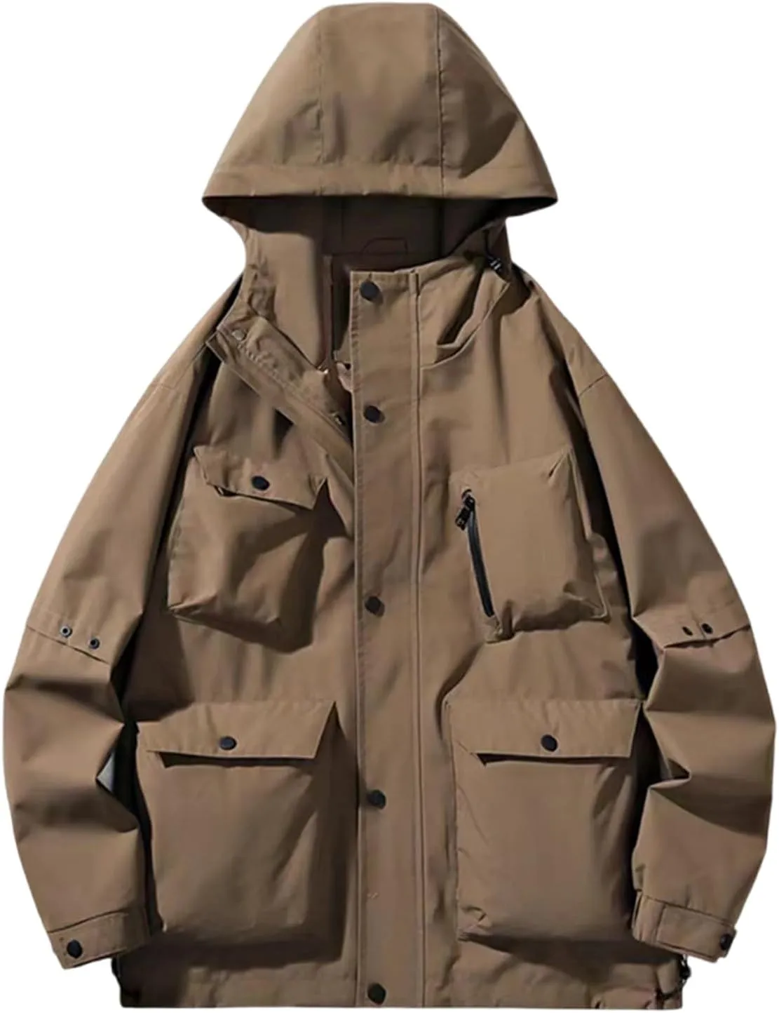 Rain Jacket Men Versatile Outdoor Activities Coat Unisex Softshell Waterproof Windbreaker Easy-Care Comfort Jackets
