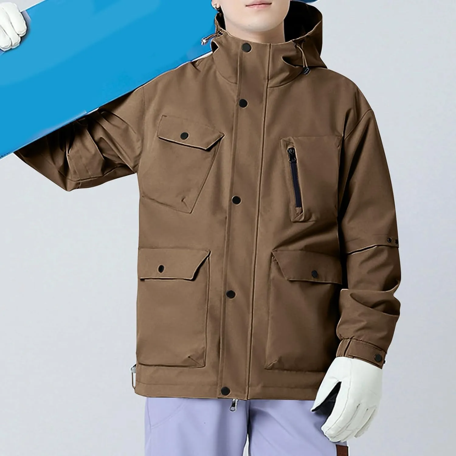 Rain Jacket Men Versatile Outdoor Activities Coat Unisex Softshell Waterproof Windbreaker Easy-Care Comfort Jackets