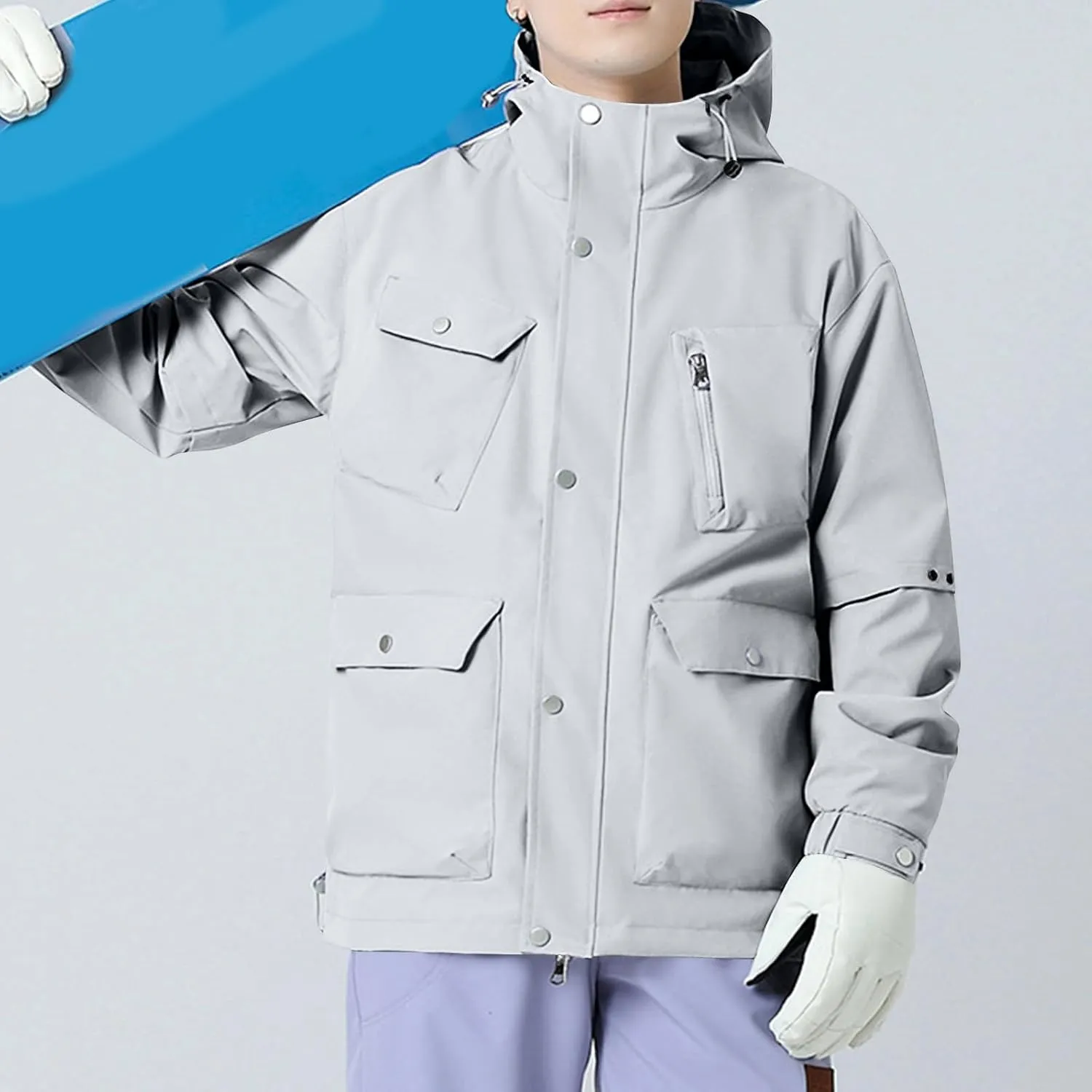 Rain Jacket Men Versatile Outdoor Activities Coat Unisex Softshell Waterproof Windbreaker Easy-Care Comfort Jackets