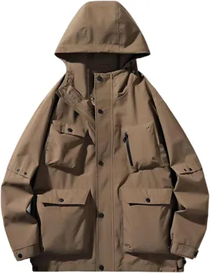 Rain Jacket Men Versatile Outdoor Activities Coat Unisex Softshell Waterproof Windbreaker Easy-Care Comfort Jackets