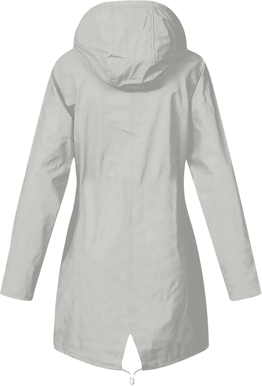 Rain Jacket Women Lightweight Waterproof Rain Coats Casual Hooded Drawstring Windbreaker Raincoats with Pockets
