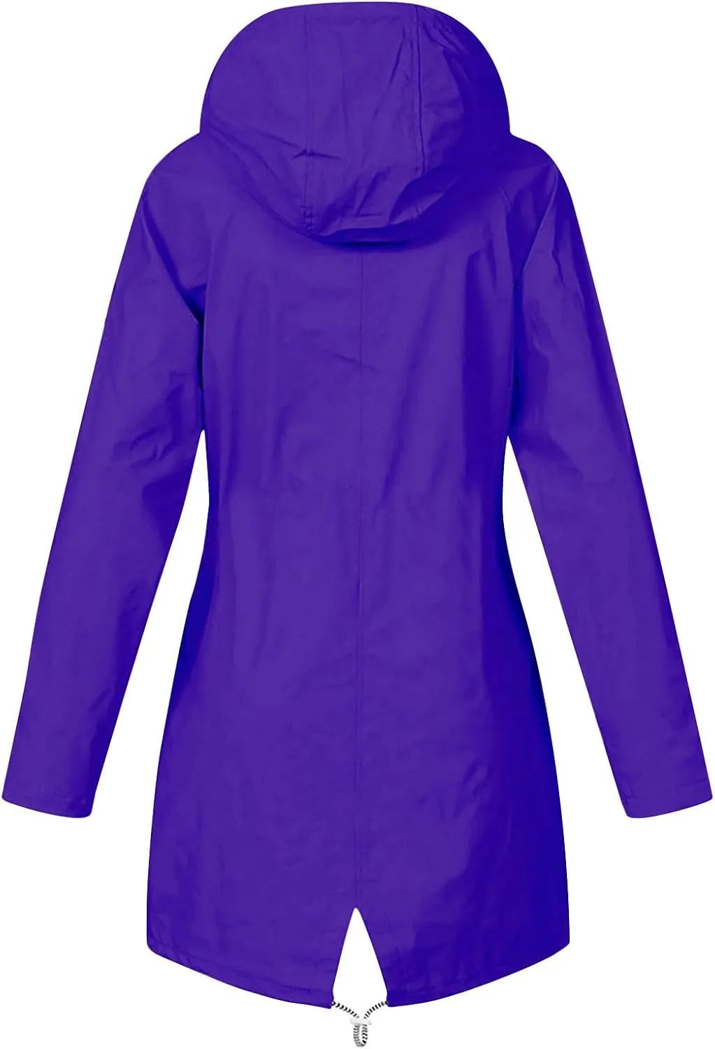 Rain Jacket Women Waterproof Lightweight Outdoor Hiking Windbreaker Hooded Raincoats Long Sleeve Striped Lined Jacket