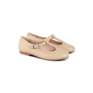 Raybelle Mocha Leather T- Strap Shoe
