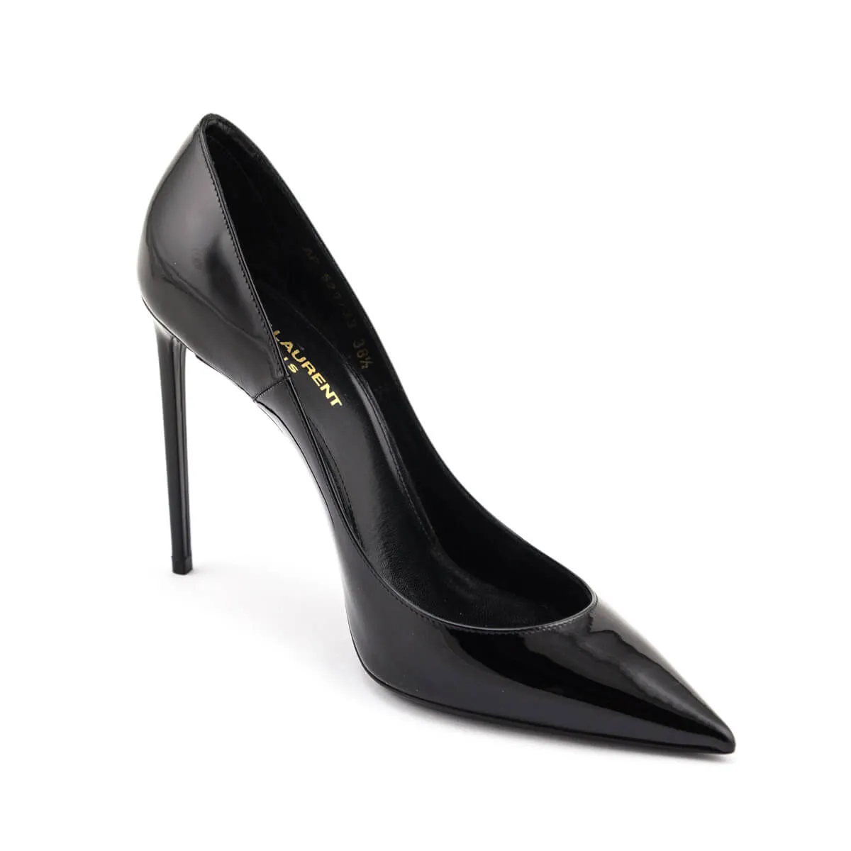 Saint Laurent Black Patent Zoe 105 Pumps Size US 8.5 | EU 38.5