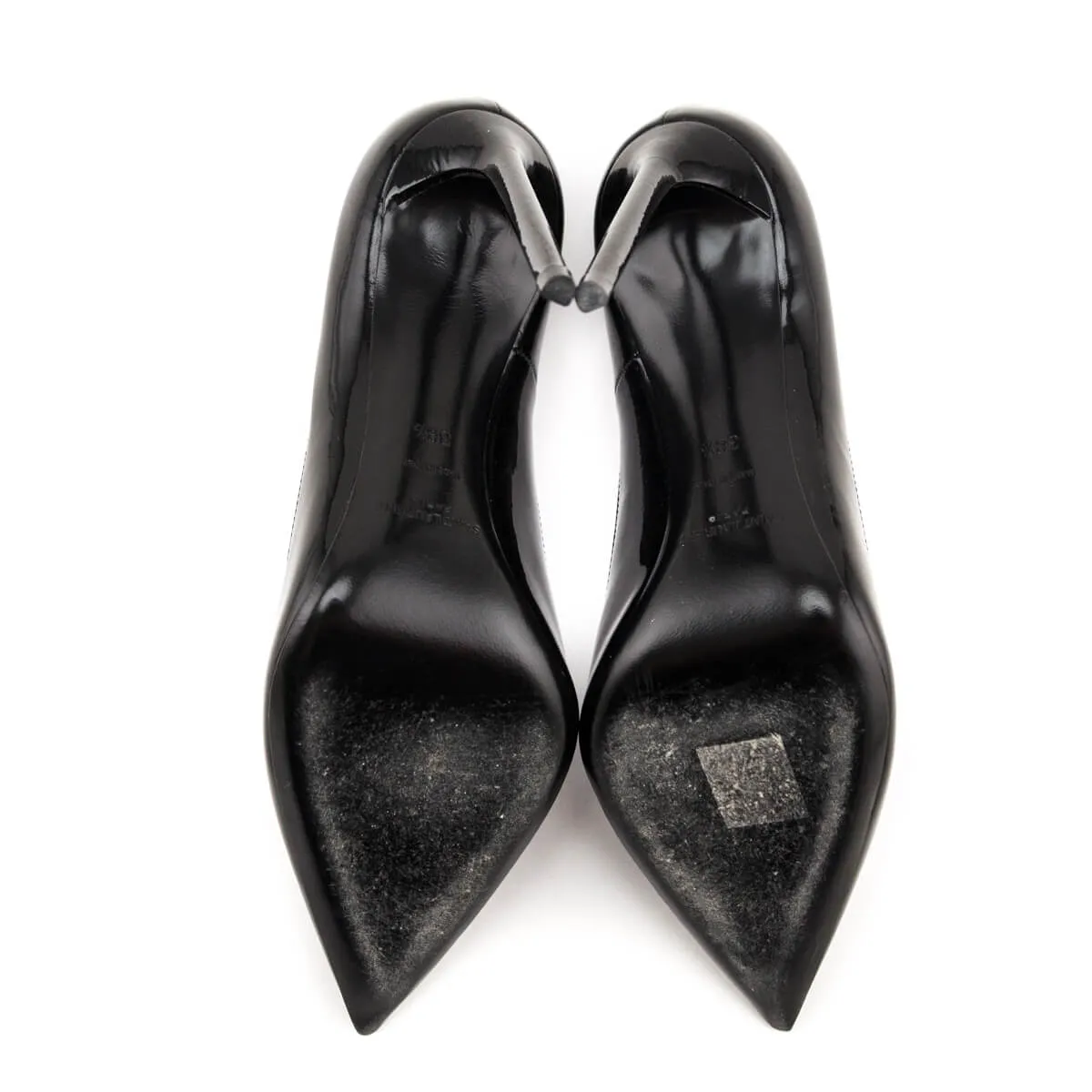 Saint Laurent Black Patent Zoe 105 Pumps Size US 8.5 | EU 38.5