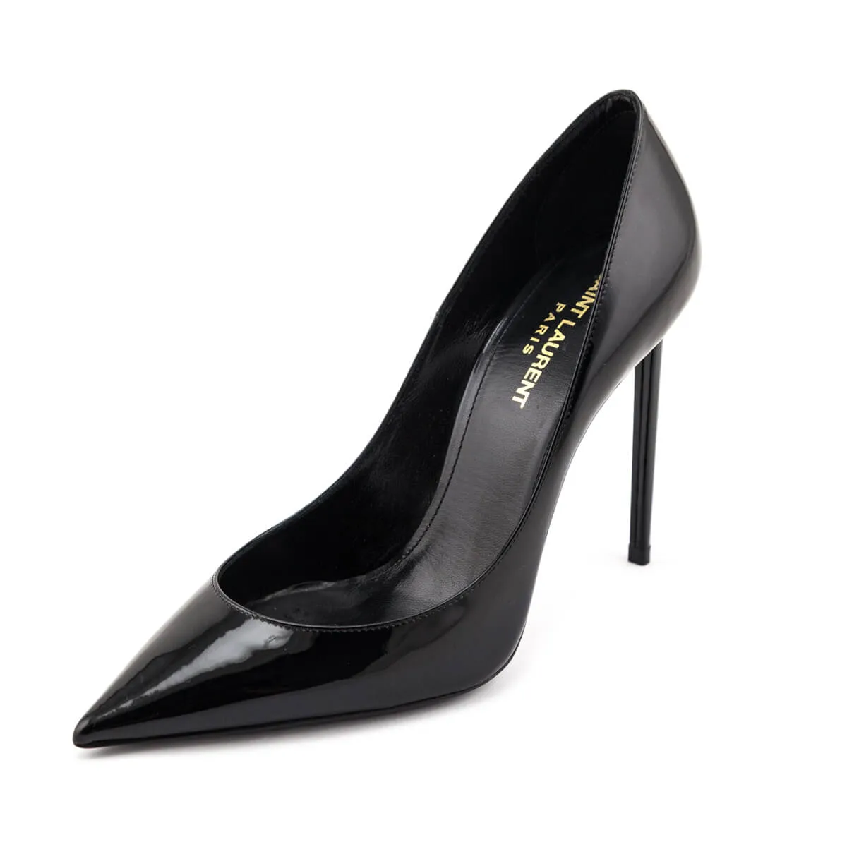 Saint Laurent Black Patent Zoe 105 Pumps Size US 8.5 | EU 38.5