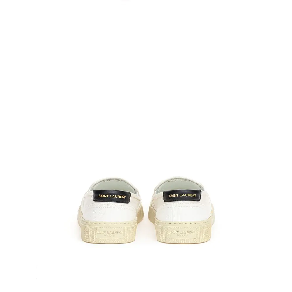 Saint Laurent White Cotton Sneakers
