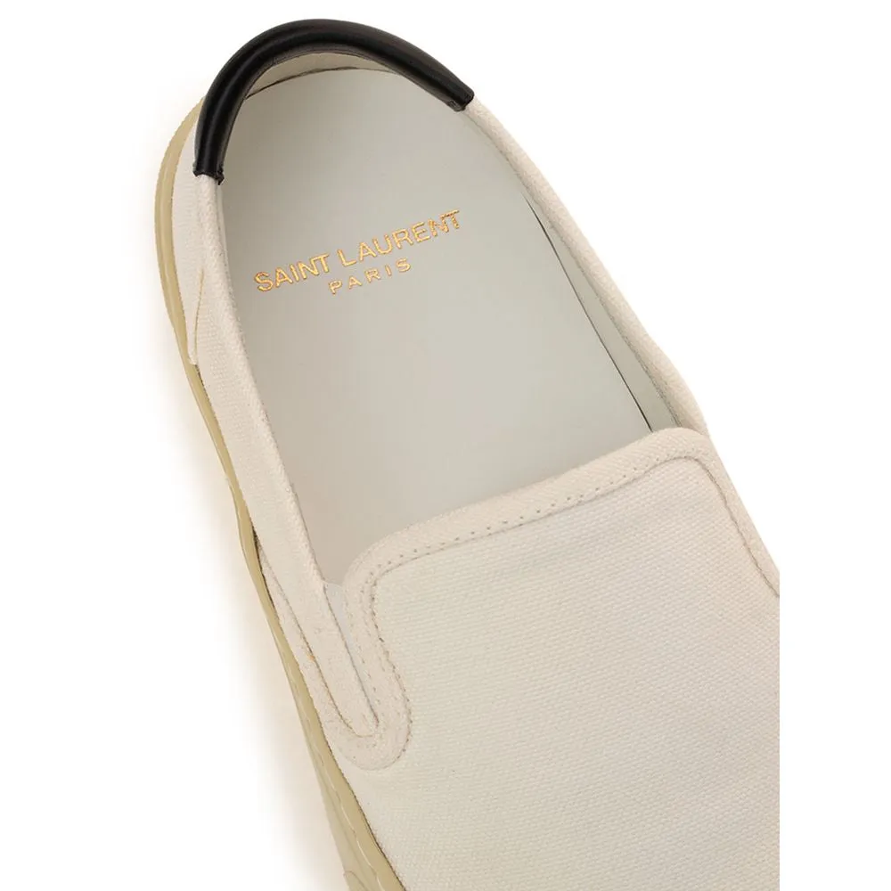 Saint Laurent White Cotton Sneakers