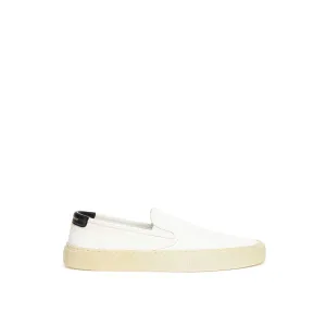 Saint Laurent White Cotton Sneakers