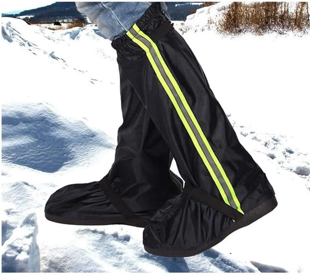 Silicone Waterproof Shoes Covers Rain Boots Set Non-Slip Soles Hiking Men and Women Shoes Set Motorcycle Snow Gaiters (Color : B, Size : B(Medium))