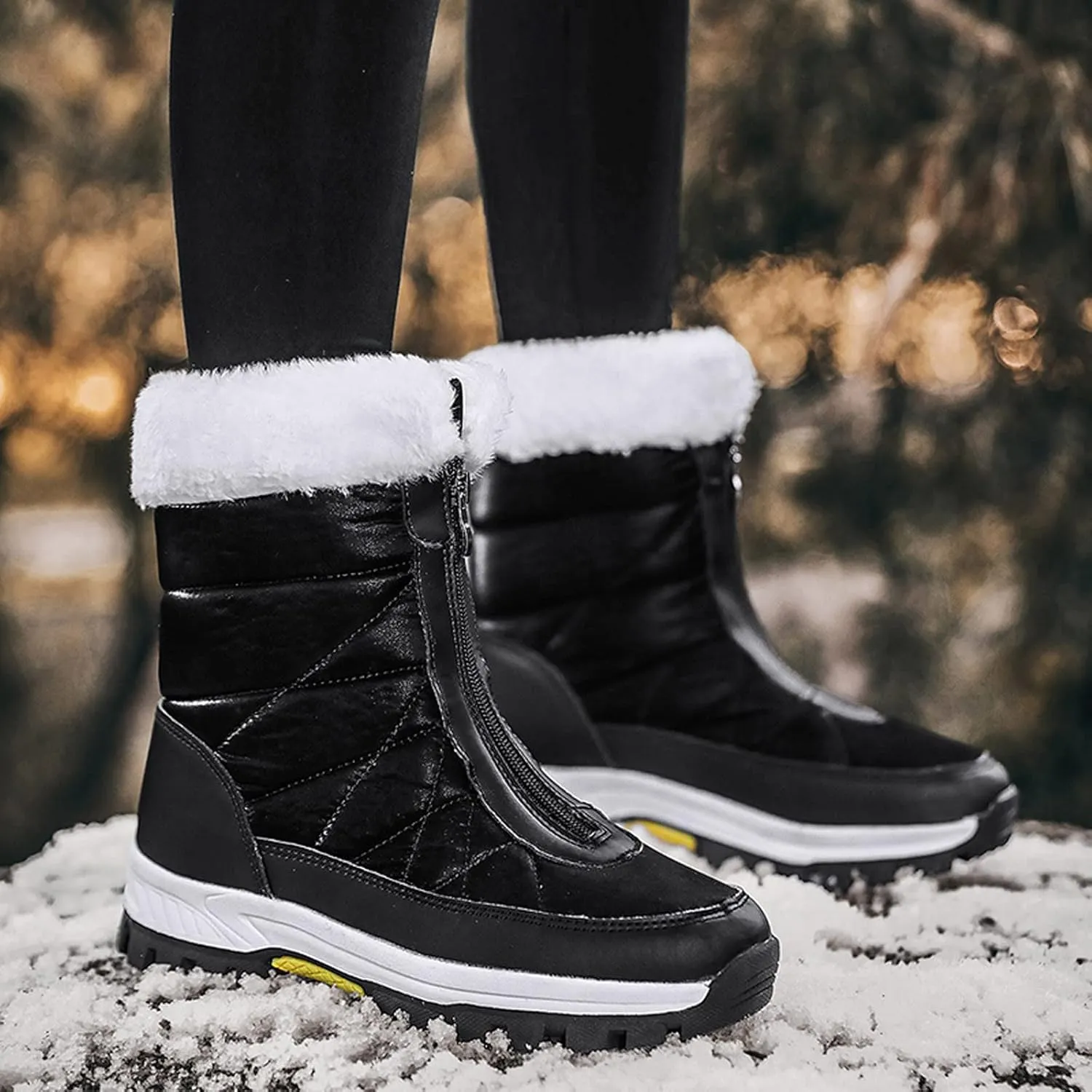 Snow Boots for Women 2023 Trendy Winter Boots for Women Waterproof Snow Size 10 Womens Size 10 1/2 Wide Winter Boots Outdoor Slippers Boots for Women Waterproof Winter Boot for Women Lightweight