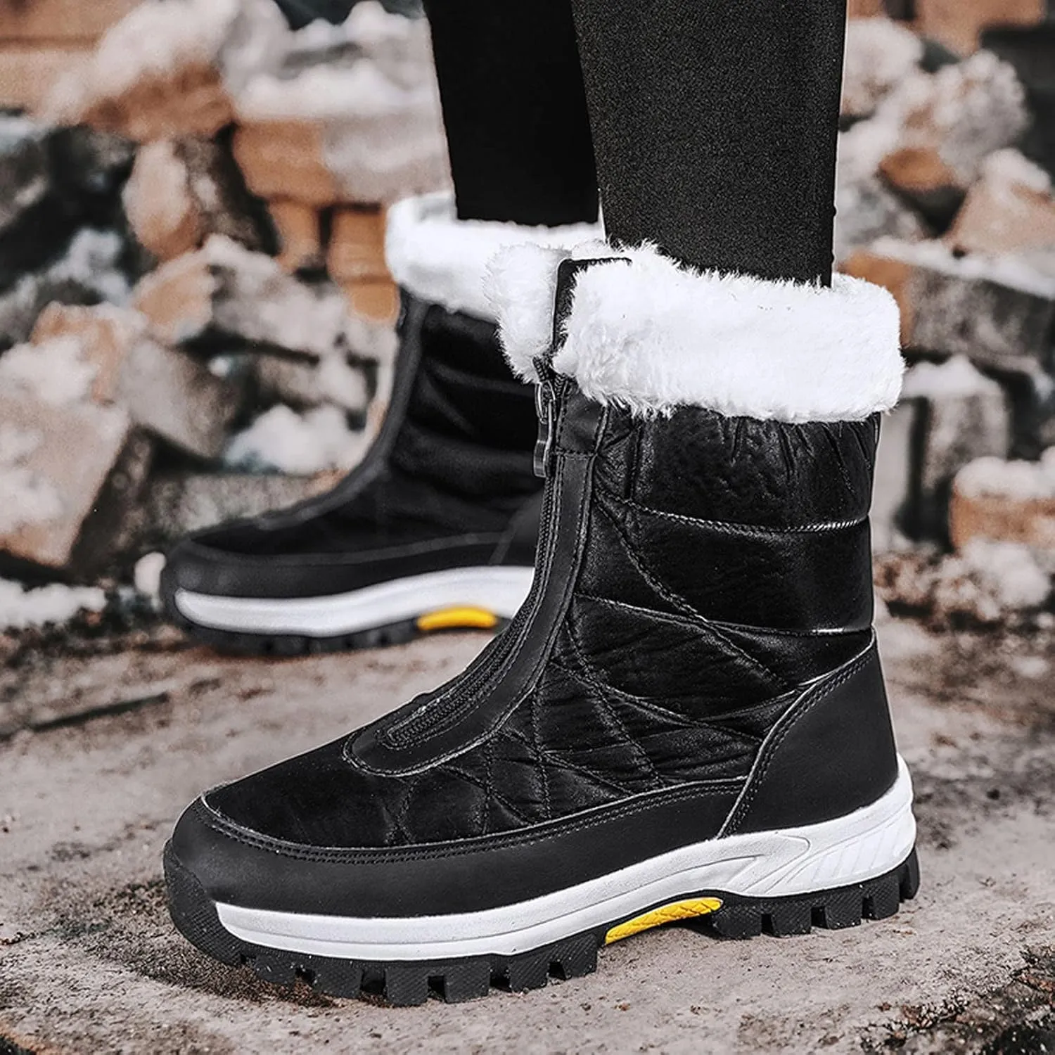 Snow Boots for Women 2023 Trendy Winter Boots for Women Waterproof Snow Size 10 Womens Size 10 1/2 Wide Winter Boots Outdoor Slippers Boots for Women Waterproof Winter Boot for Women Lightweight