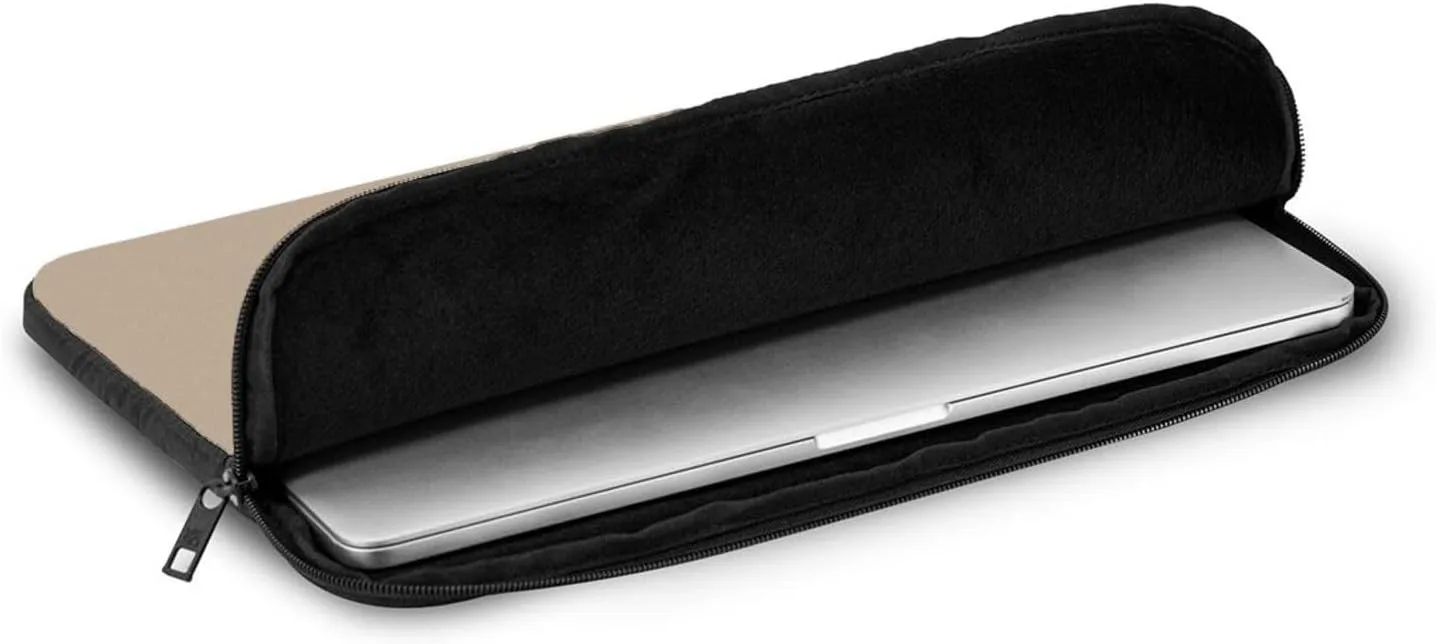 Solid Color Light Brown Laptop Sleeve Case 17 Inch Suitable for Notebook Computer Tablet Traveling Carrying Simple Case