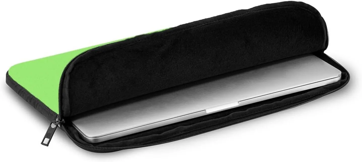 Solid Color Light Green Laptop Sleeve Case 10 Inch Suitable for Notebook Computer Tablet Traveling Carrying Simple Case