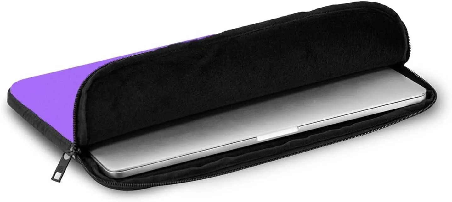 Solid Color Light Purple Laptop Sleeve Case 17 Inch Suitable for Notebook Computer Tablet Traveling Carrying Simple Case