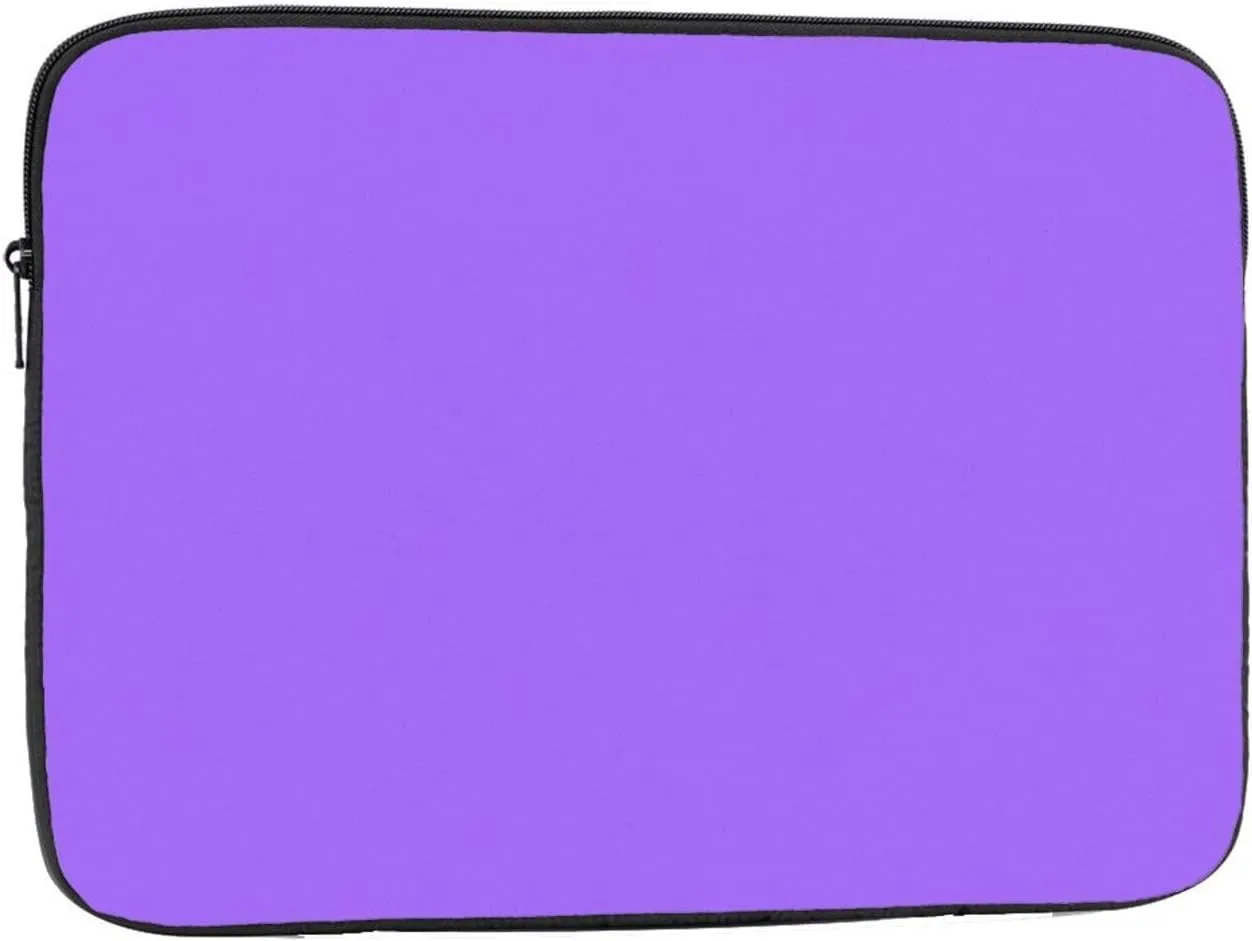 Solid Color Light Purple Laptop Sleeve Case 17 Inch Suitable for Notebook Computer Tablet Traveling Carrying Simple Case