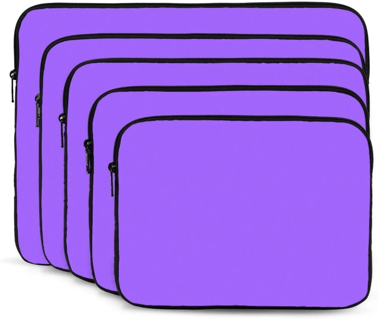 Solid Color Light Purple Laptop Sleeve Case 17 Inch Suitable for Notebook Computer Tablet Traveling Carrying Simple Case