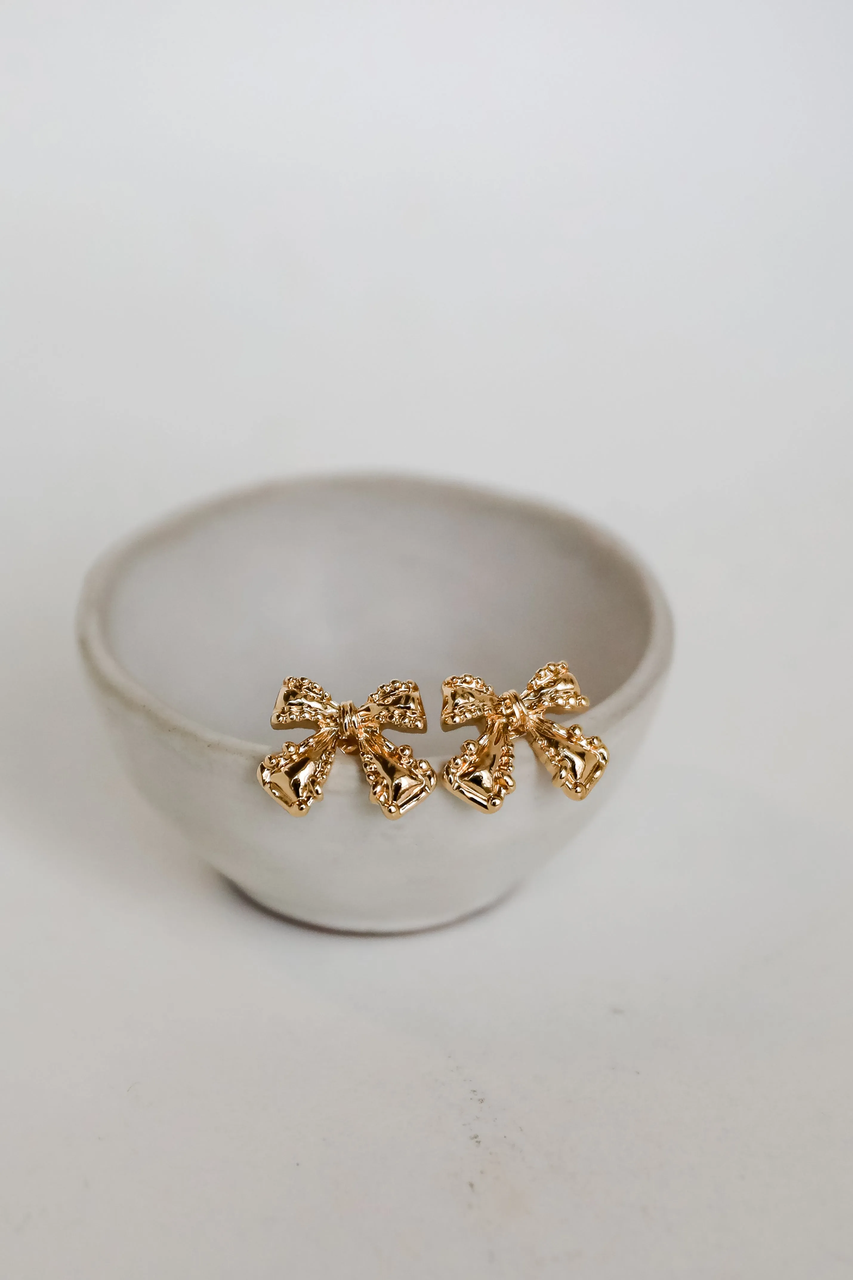 Sophia Gold Bow Earrings