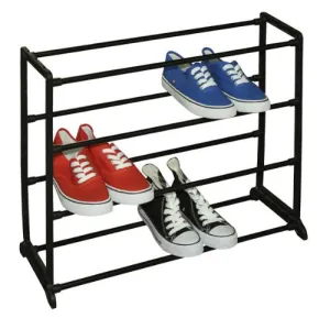 Sunbeam 12-Pair Shoe Rack, Black (SR00754)