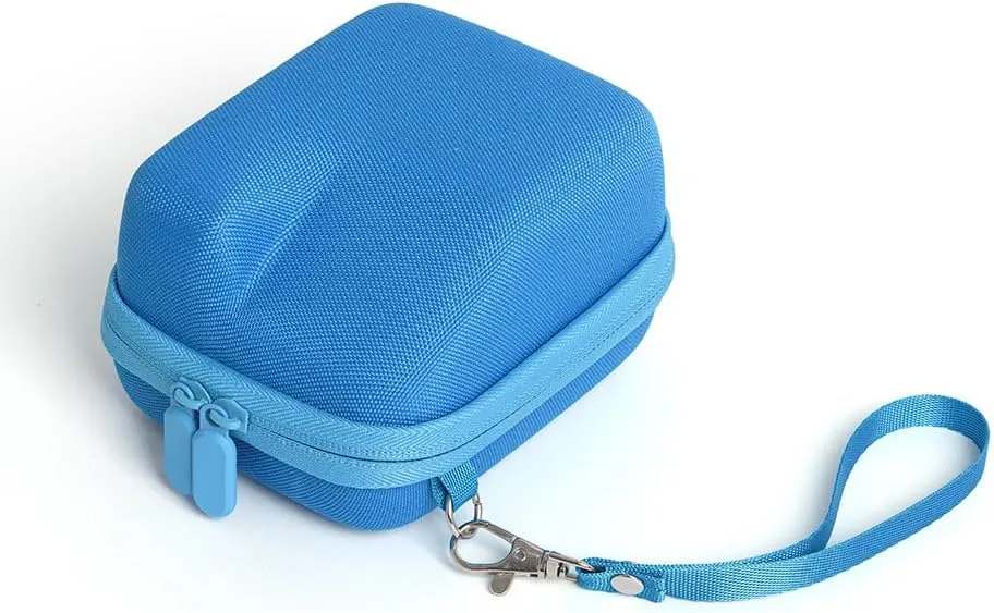 The camera bag for the Polaroid GO series comes with an adjustable strap, shock-absorbing and scratch resistant protective cover, and a hard travel and outdoor photography case (Blue)