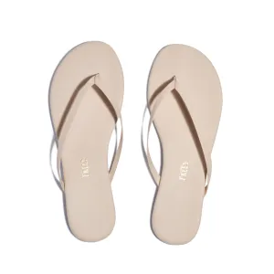 Tkees Lily nudes flip-flops from brazilian leather in Linen