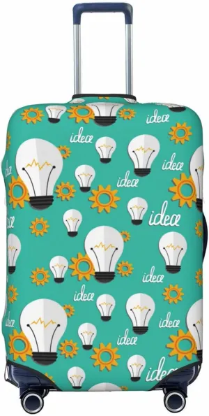 Travel Luggage Covers - Light Bulb Pattern gear Elasticity Suitcase Covers Protector for Luggage 18-32 Inch