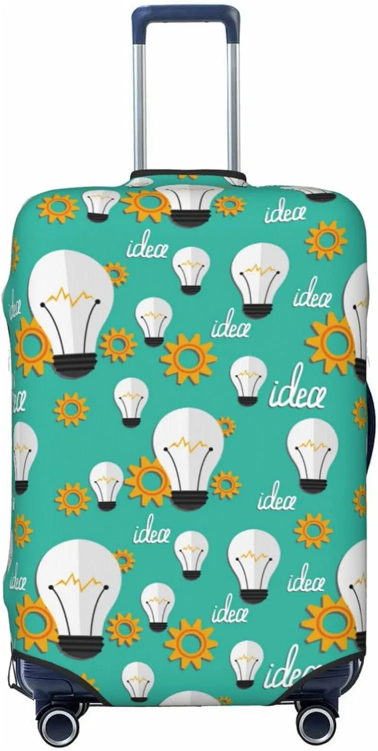 Travel Luggage Covers - Light Bulb Pattern gear Elasticity Suitcase Covers Protector for Luggage 18-32 Inch