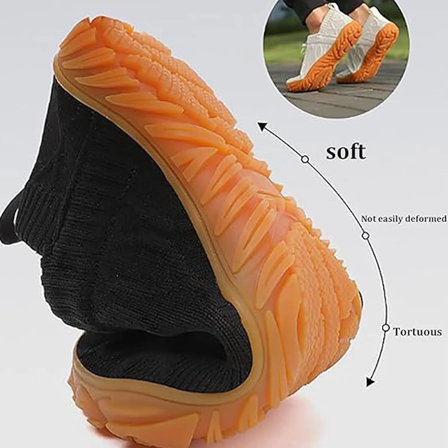 Vallova's Bearprodo Supercomfort Sweatwick Slip-On Shoes, Barefoot Trail Running Hike Shoes