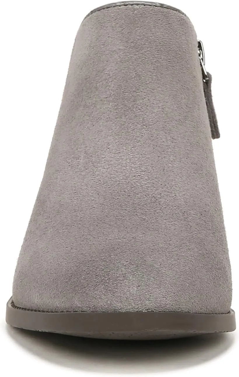 Vionic Marissa Short Bootie, Black Suede Crocodile Print, 5, Medium