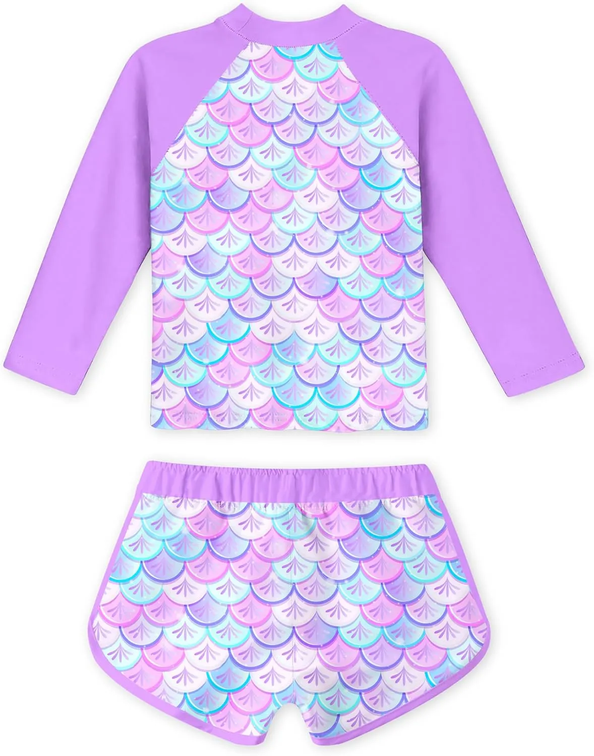Vogseek Girls Rash Guard Two Pieces Swimsuit Long Sleeve Bathing Suit for 3-10 Years