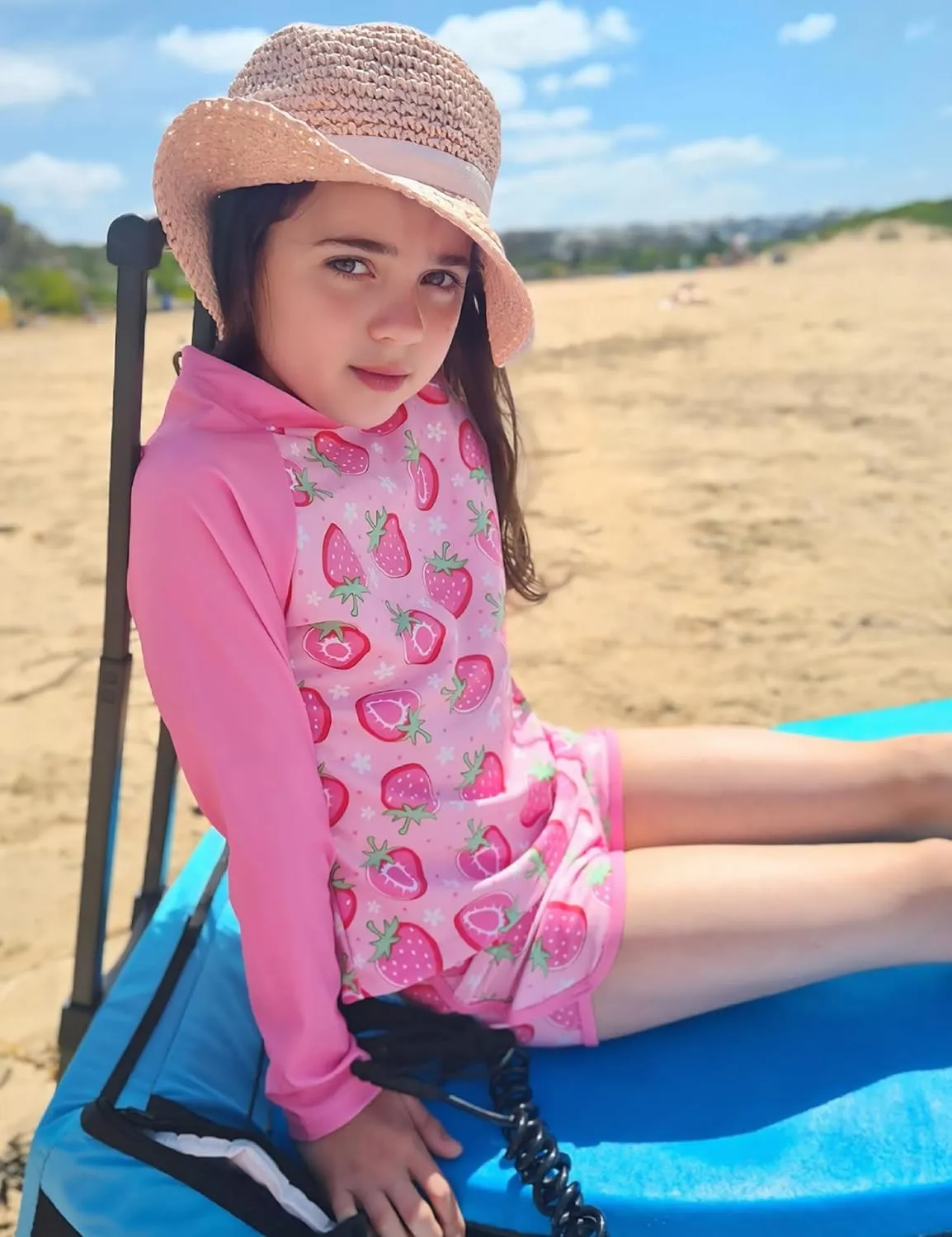 Vogseek Girls Rash Guard Two Pieces Swimsuit Long Sleeve Bathing Suit for 3-10 Years