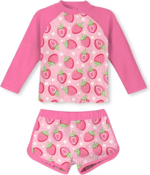 Vogseek Girls Rash Guard Two Pieces Swimsuit Long Sleeve Bathing Suit for 3-10 Years