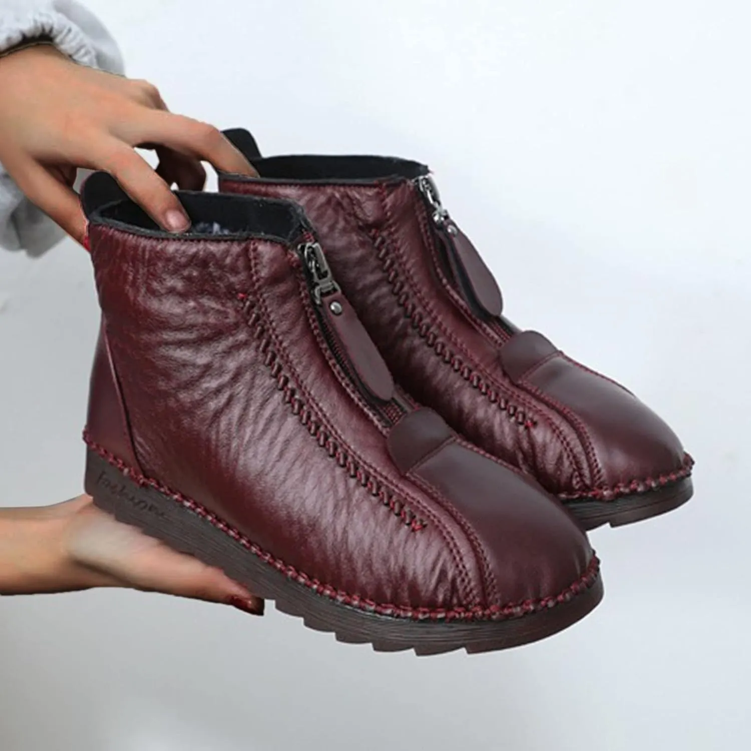 Winter Boots for Women Knee High Cowgirl Orthopedic Snow Boots for Women Size 7 Women's Extra Wide Winter Boots 8.5 Wide Width Womens Winter Boots Botas De Invierno Para Mujer Para El Agua