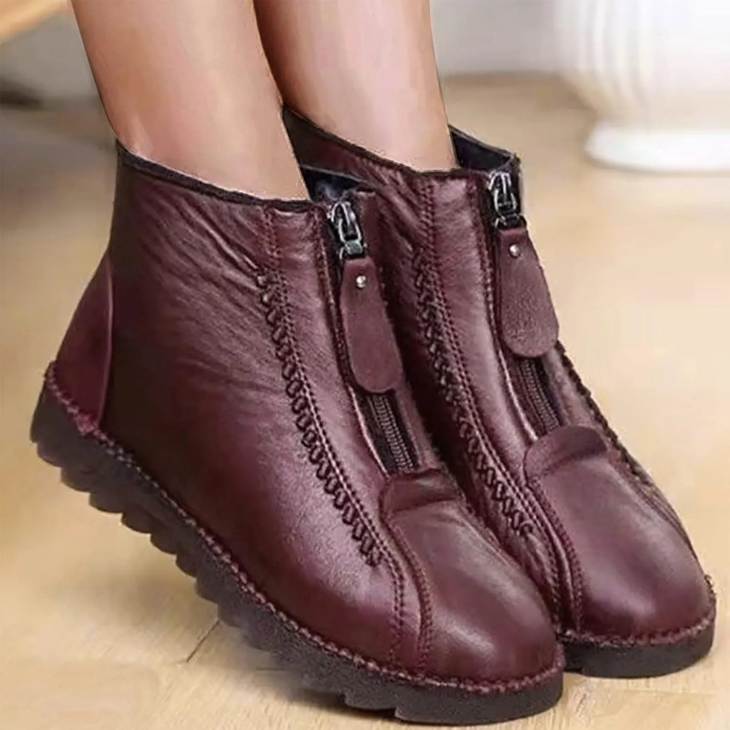 Winter Boots for Women Knee High Cowgirl Orthopedic Snow Boots for Women Size 7 Women's Extra Wide Winter Boots 8.5 Wide Width Womens Winter Boots Botas De Invierno Para Mujer Para El Agua