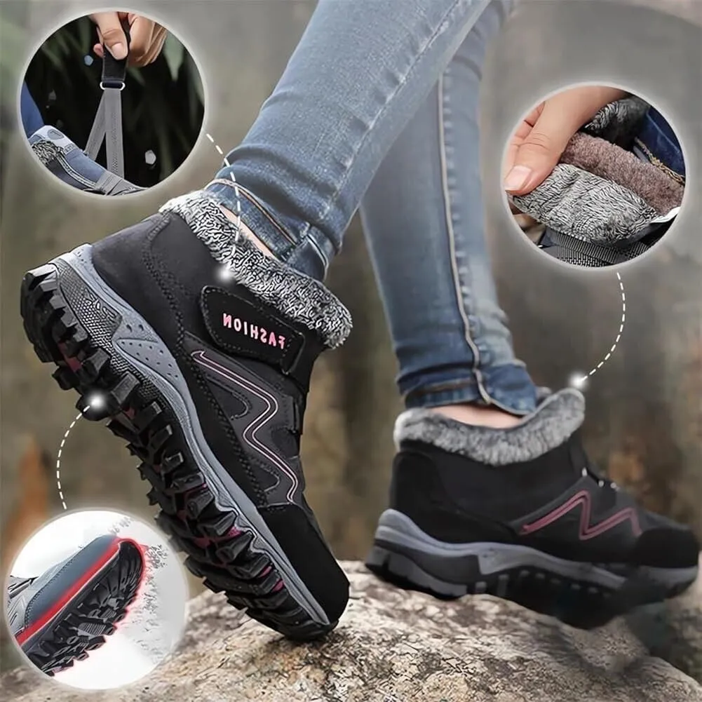 Winter Boots for Women Waterproof Non Slip, Warm Fur Lined Booties for Unisex, Thick Snow Boots, Outdoor Hiking Shoes