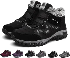 Winter Boots for Women Waterproof Non Slip, Warm Fur Lined Booties for Unisex, Thick Snow Boots, Outdoor Hiking Shoes