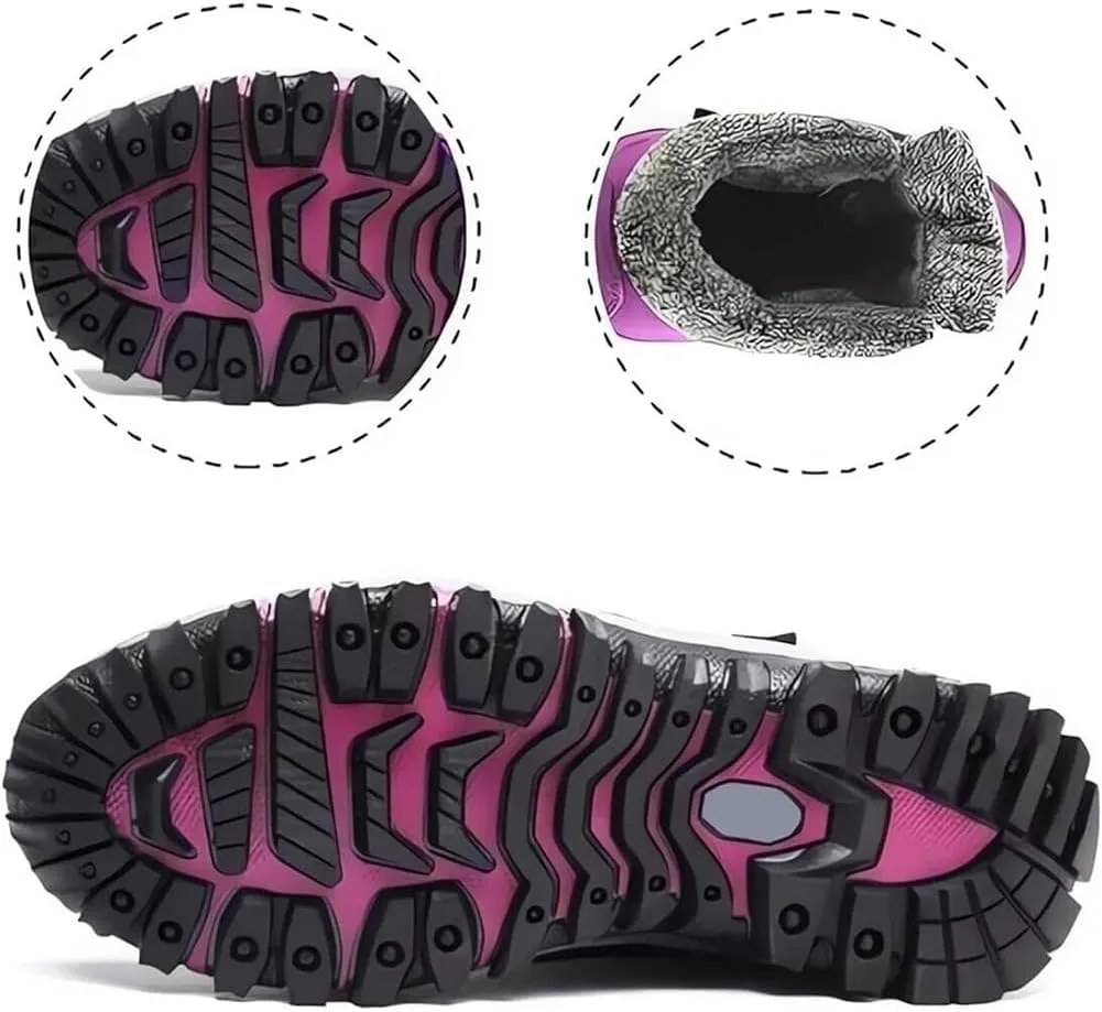 Winter Boots for Women Waterproof Non Slip, Warm Fur Lined Booties for Unisex, Thick Snow Boots, Outdoor Hiking Shoes