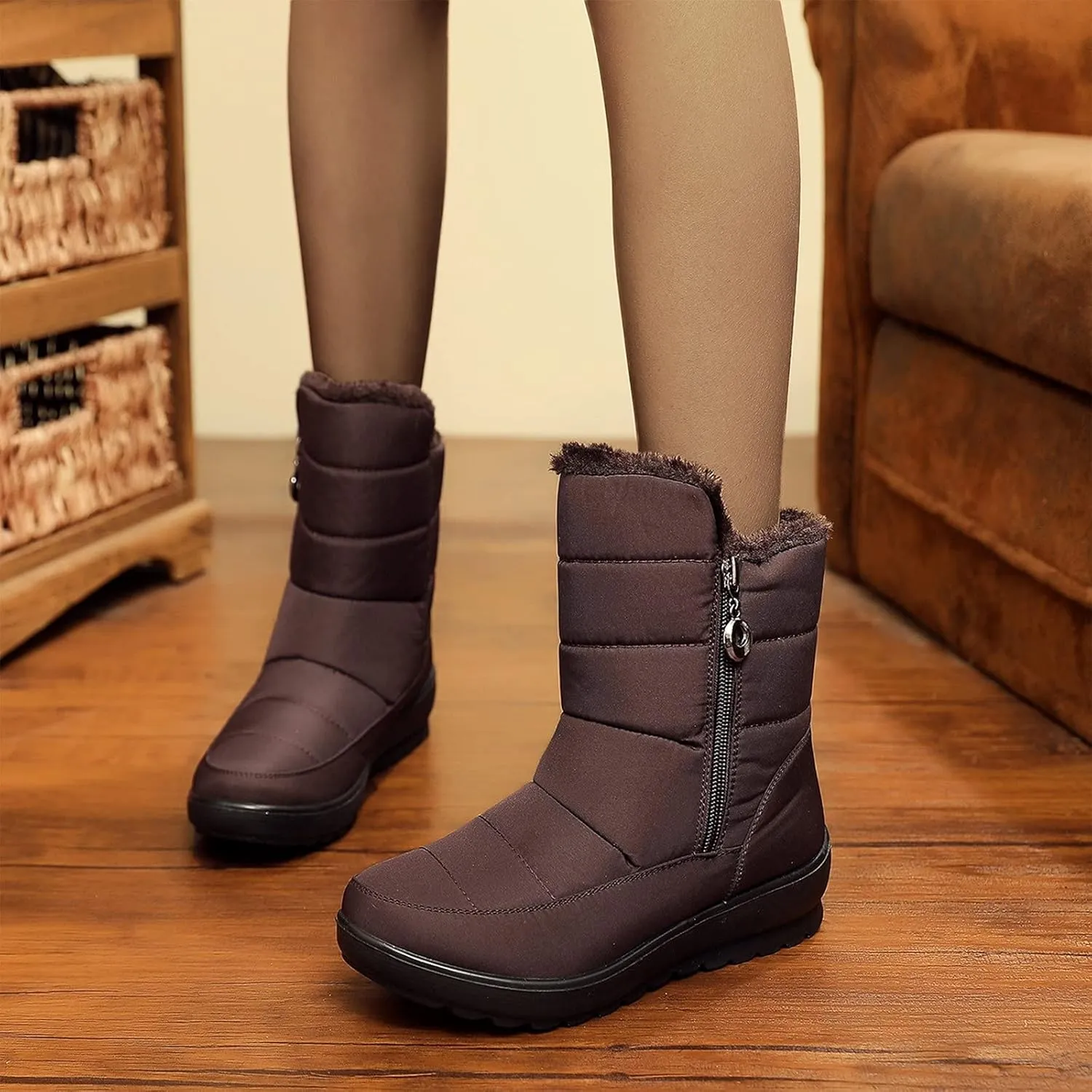 Winter Boots for Women Waterproof Snow Insulated Womens Snow Boots Cute Womens Snow Pants Waterproof Insulated Womens Waterproof Boots Slip on Botas Para Mujer De Invierno Para La Nieve