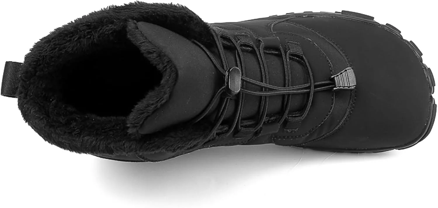 Winter Hiking Barefoot Boots Water-Resistant Warm Lining Wide Toe Box Boots Minimalist Zero Drop Sole Sneakers For Men and Women
