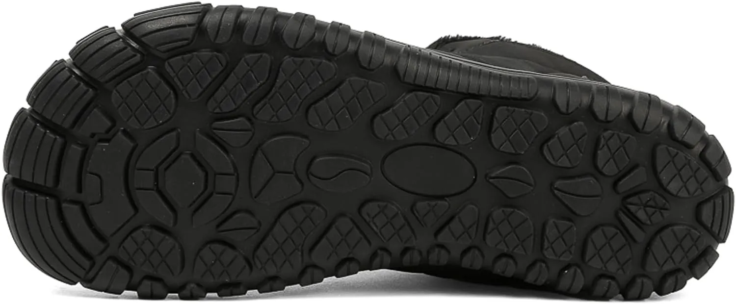 Winter Hiking Barefoot Boots Water-Resistant Warm Lining Wide Toe Box Boots Minimalist Zero Drop Sole Sneakers For Men and Women