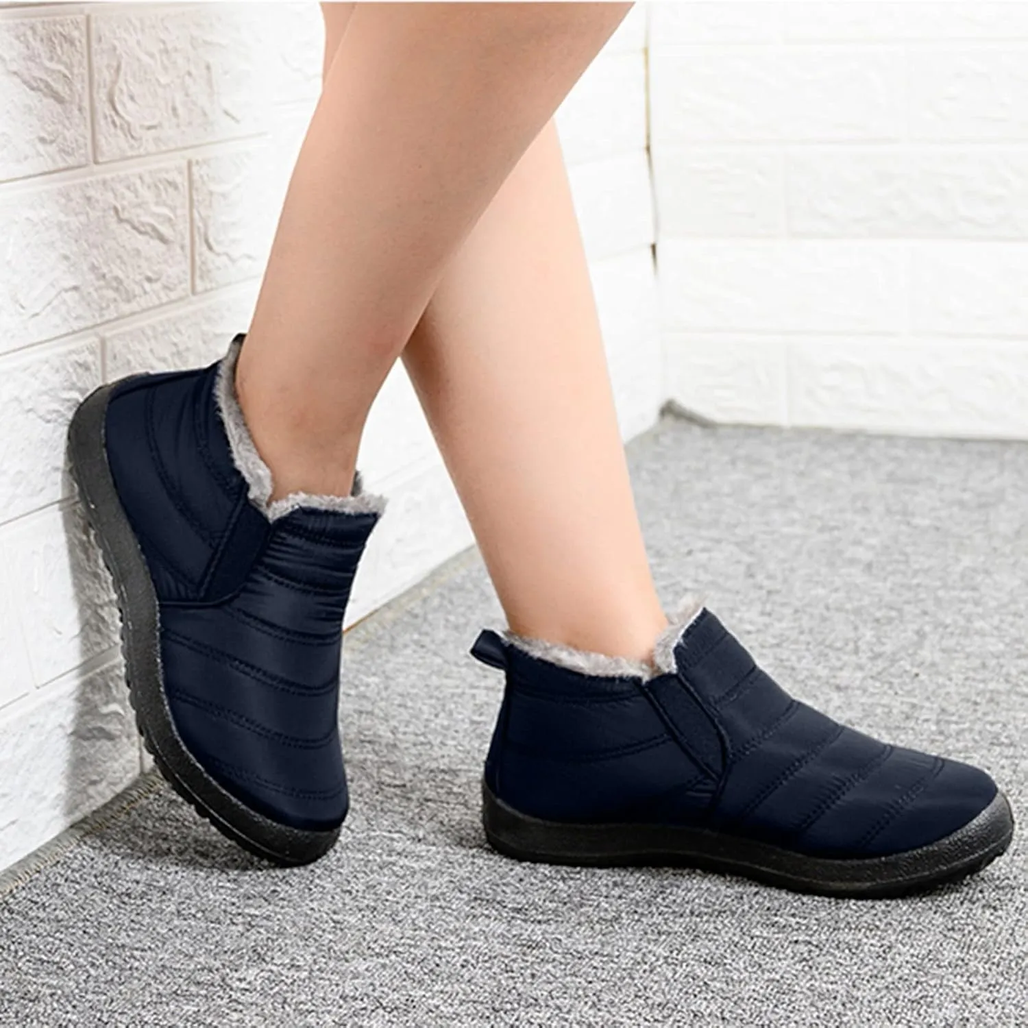 Winter Walking Boots for Women Waterproof Snow Women Snow Boots Wide Calf Waterproof Winter Boots Woman Waterproof Walking Boots Women Lightweight Botas Para Frio Mujer Anti Deslizante Para Cocina