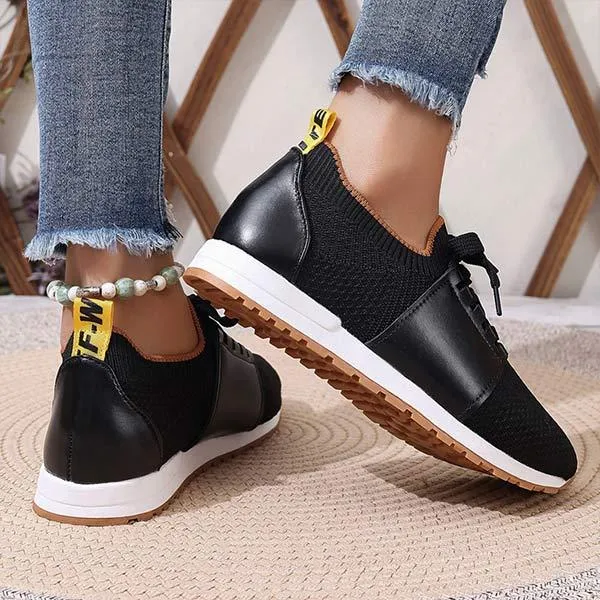 Women's Flat Lace Up Casual Sneakers 86622294C