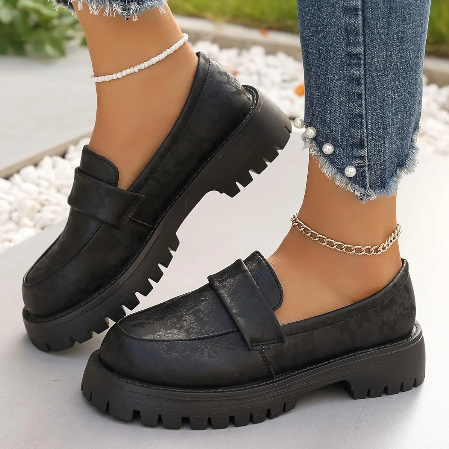 Womens Penny Loafers Comfortable Dressy Arch Support Walking Shoes Breathable Driving Loafers Casual Slip On Shoes