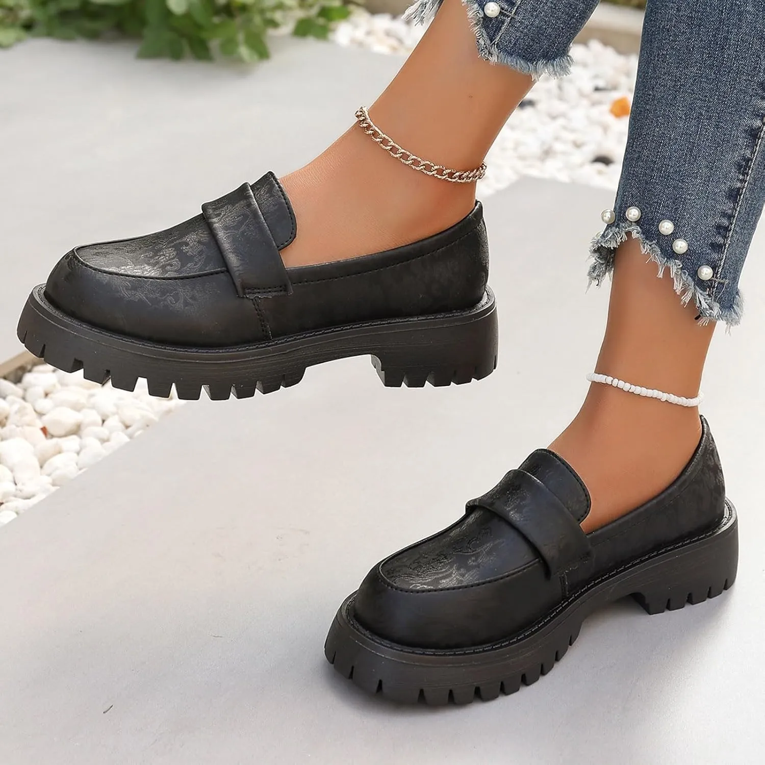 Womens Penny Loafers Comfortable Dressy Arch Support Walking Shoes Breathable Driving Loafers Casual Slip On Shoes
