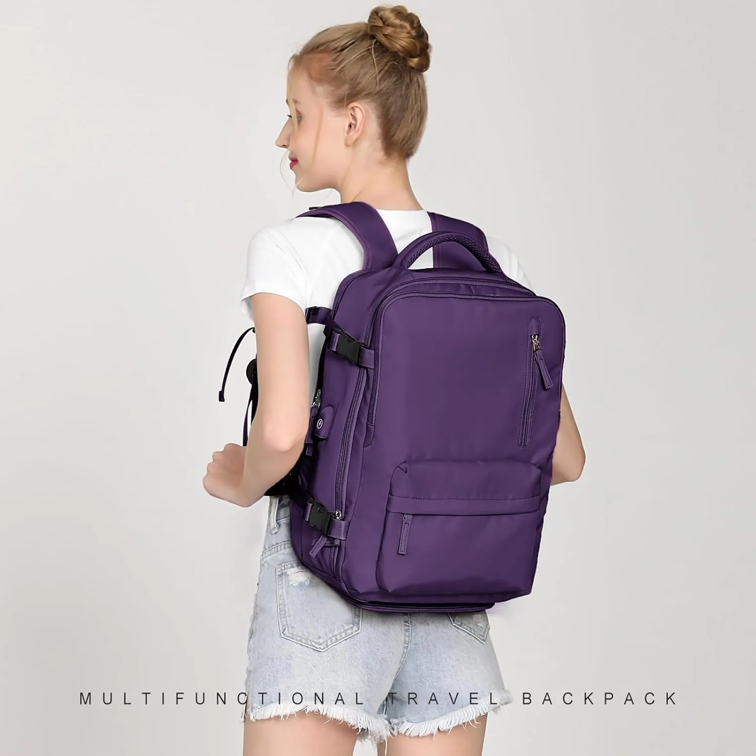 WONHOX Large Travel Backpack Carry on Flight Approved Laptop Work Business Backpack for Women Men Mochila de Viaje