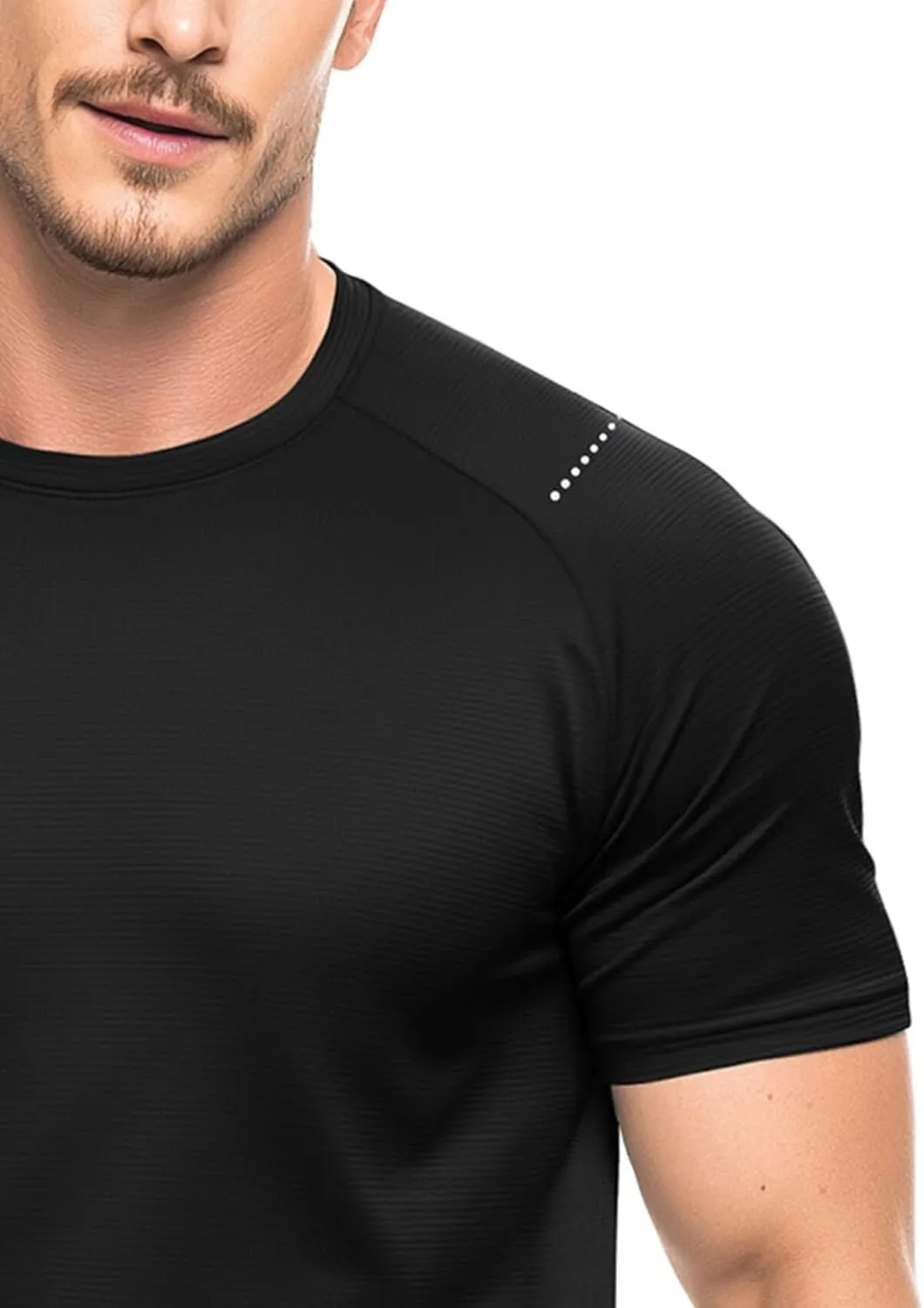 Zengjo Mens Workout Shirts Quick Dry Short Sleeve Athletic Tee Moisture Wicking Top for Running Gym Fitness Training