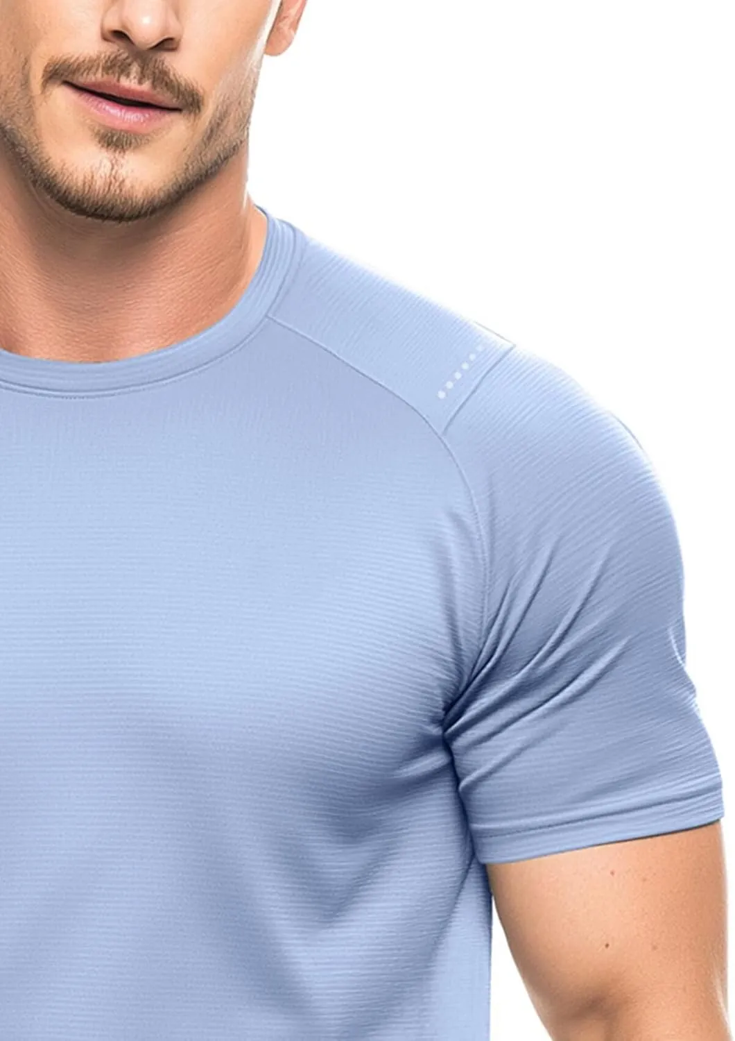 Zengjo Mens Workout Shirts Quick Dry Short Sleeve Athletic Tee Moisture Wicking Top for Running Gym Fitness Training